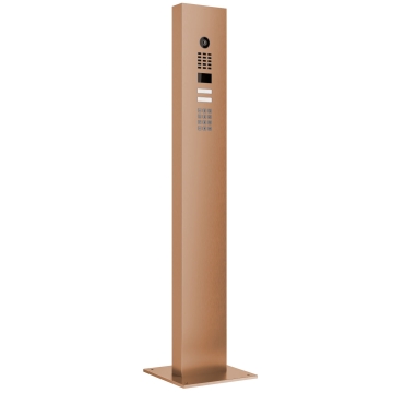 Interphone avec Keypad  et support + plaque de base Smart for Two Doorbird D1102KV Aspect bronze