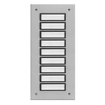 Plaque d’étage ETA 809 avec sonnette pour 9 logements
