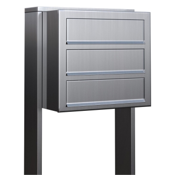 Boîtes aux lettres Cube pour trois Inox