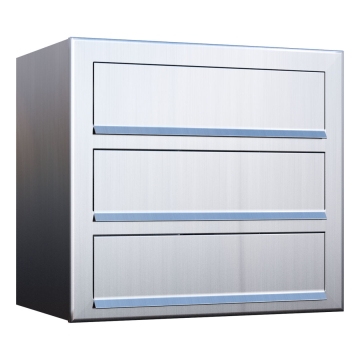 Boite aux Lettres Cube pour trois Inox