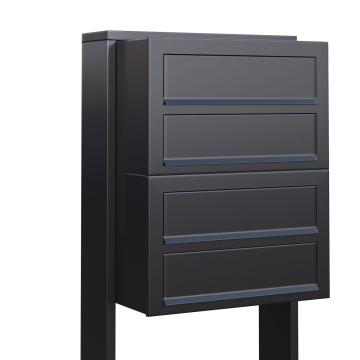 Boîte aux lettres sur pieds Cube for Four en Anthracite