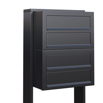 Boîtes aux lettres Cube pour quatre Anthracite