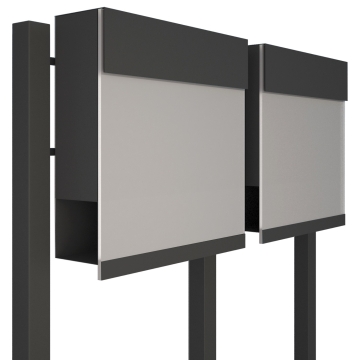 Boîte aux lettres Manhattan Special White for Two en Anthracite
