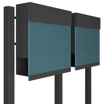 Boîte aux lettres Manhattan Special Blue for Two en Anthracite