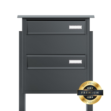 Boîte aux lettres sur pied Tesoro for Two en Anthracite