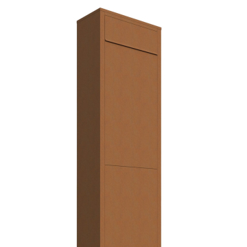 Boîte aux lettres sur pied Big Box en Rouille