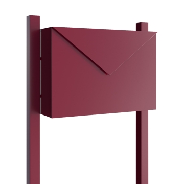 Boîte aux lettres sur pieds "The Letter" Rouge