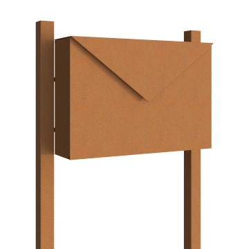Boîte aux lettres sur pieds "The Letter" Rouille