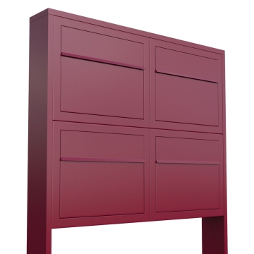 Boîte aux lettres Elegance for Four en Rouge