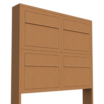 Boîtes aux lettres Elegance pour Quatre  Rouille