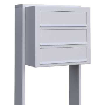 Boîtes aux lettres Cube pour trois Blanche