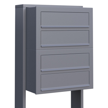 Boîte aux lettres sur pieds Cube for Four en Gris