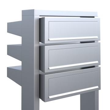 Boîtes aux lettres Stairs pour trois Inox