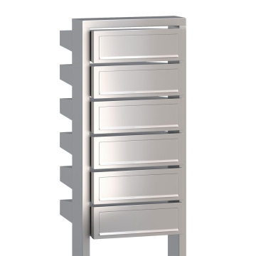 Boîte aux lettres sur pieds  Stairs for Six en Inox