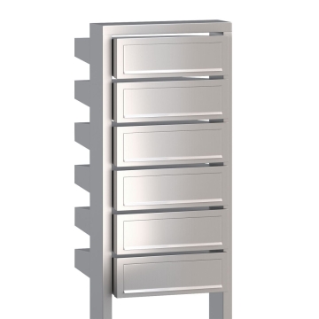 Boîtes aux lettres Stairs pour six Inox