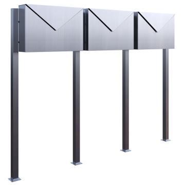 Boîtes aux lettres "The Letter" pour trois Inox