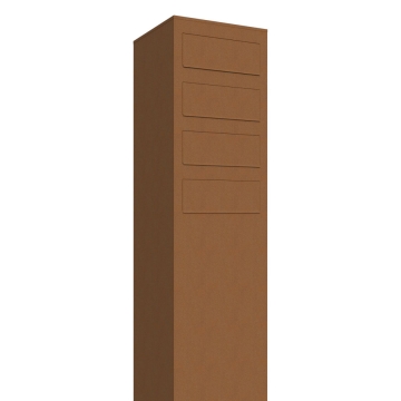 Boîtes aux lettres Monolith pour quatre Rouille