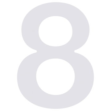 Numéro de Maison ''8'' Blanc