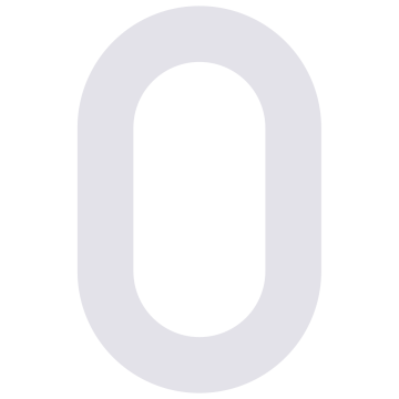 Numéro de maison auto-adhésif "0" - 76 mm en blanc