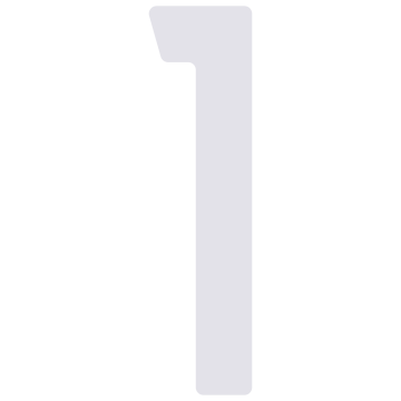 Numéro de maison auto-adhésif "1" - 76 mm en blanc