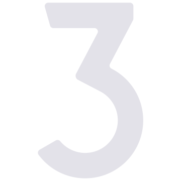 Numéro de maison auto-adhésif "3" - 76 mm en blanc