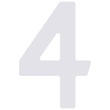 Numéro de maison auto-adhésif "4" - 76 mm en blanc