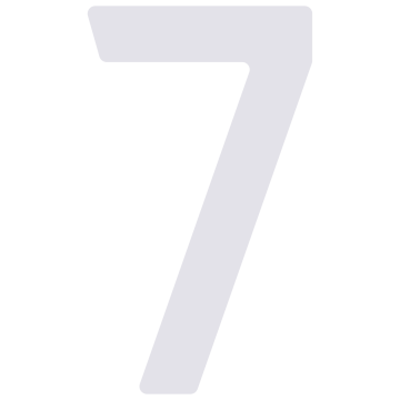 Numéro de maison auto-adhésif "7" - 76 mm en blanc