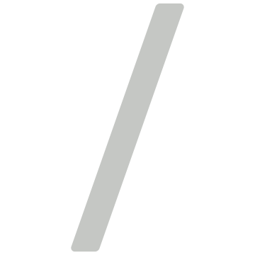 Signe auto-adhésive Slash "/" - 76 mm en gris clair