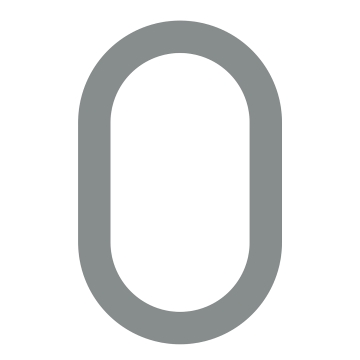 Numéro de Maison ''0'' Gris
