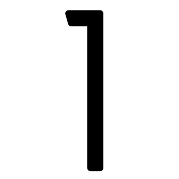 Numéro de Maison ''1'' Noire