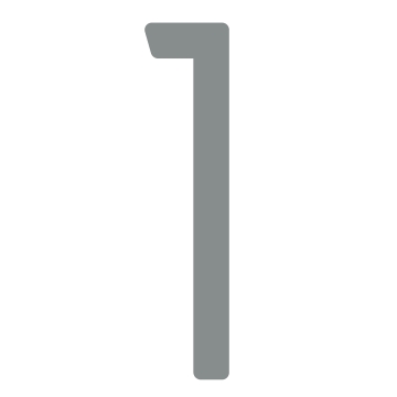 Numéro de Maison ''1'' Gris
