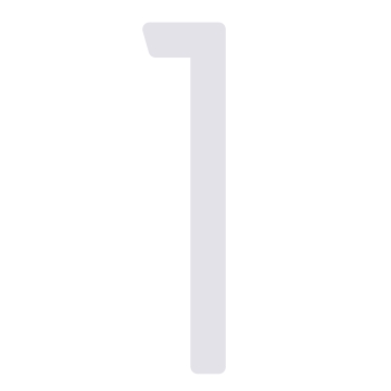 Numéro de Maison ''1'' Blanc