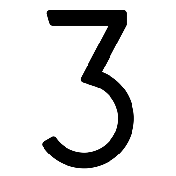 Numéro de Maison ''3'' Noire