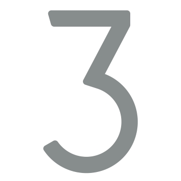 Numéro de Maison ''3'' Gris