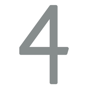 Numéro de Maison ''4'' Gris