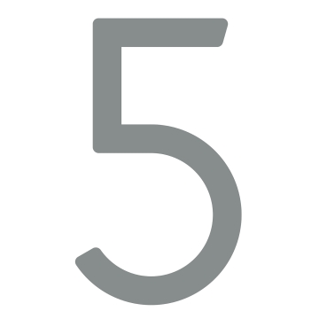 Numéro de Maison ''5'' Gris