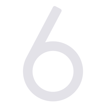 Numéro de Maison ''6'' Blanc