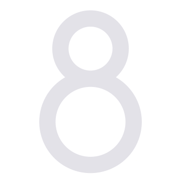 Numéro de Maison ''8'' Blanc