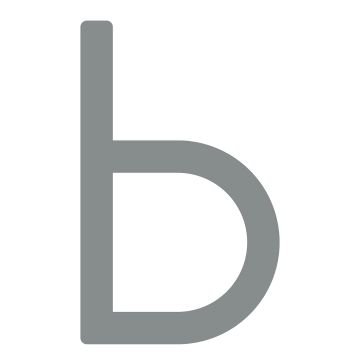 Lettre de maison ''b'' Gris