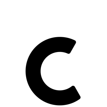 Numéro de maison auto-adhésif "C" - 40 mm en noir