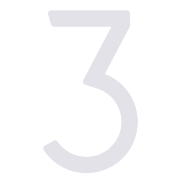 Numéro de maison auto-adhésif "3" - 245 mm en blanc