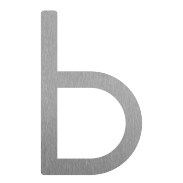 Lettre moderne '' b '' - 245 mm en acier inoxydable