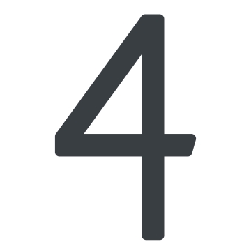 Numéro de maison auto-adhésif "4" - 152 mm en anthracite