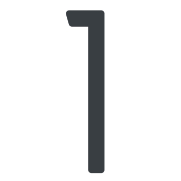 Numéro de maison auto-adhésif "1" - 245 mm en anthracite
