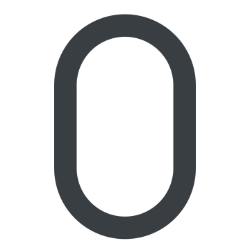 Numéro de maison moderne '' 0 '' - 245 mm en anthracite