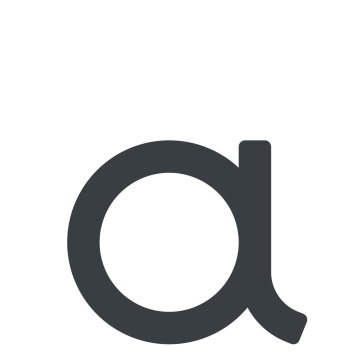 Lettre moderne 'a' '- 245 mm en anthracite