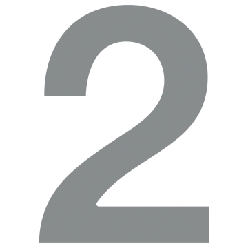 Numéro de Maison ''2'' gris