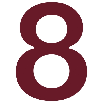 Numéro de Maison ''8'' Rouge