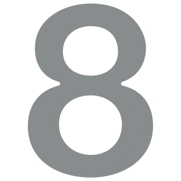 Numéro de Maison ''8'' Gris