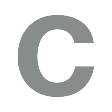 Lettre ''c'' Gris